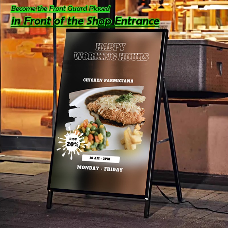 Jual FLOOR STAND size 50cm x 70cm single side display ( FRAME WITH STAND ) Display Menu Stand
