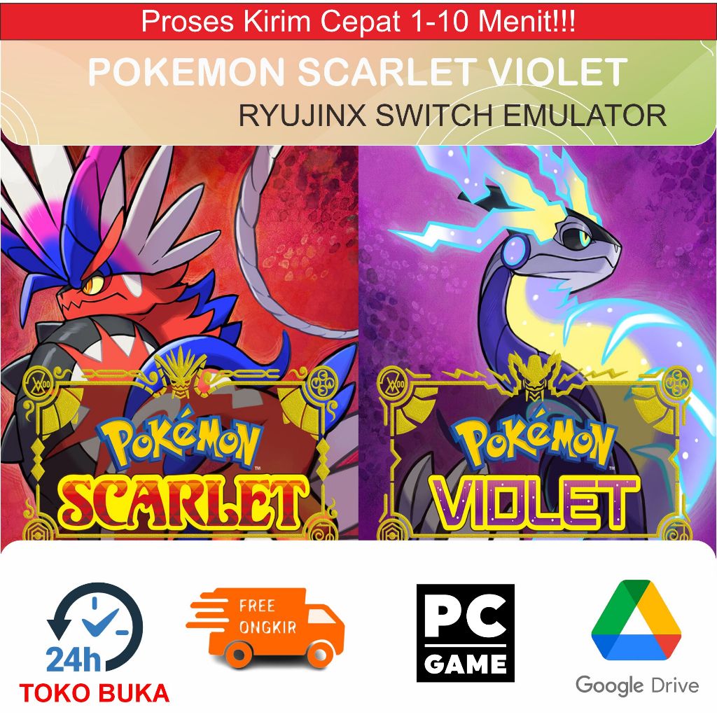 Jual POKEMON SCARLET VIOLET DOUBLE PACK + RYUJINX SWITCH EMULATOR