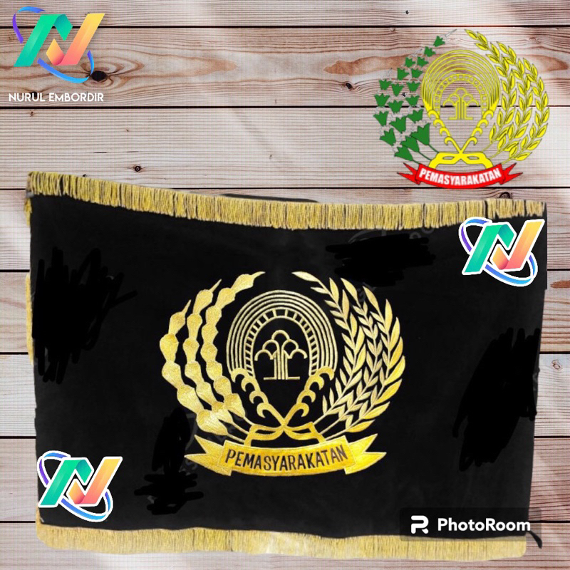 Jual Custom Bendera Pataka Pemasyarakatan Full Bordir Shopee Indonesia