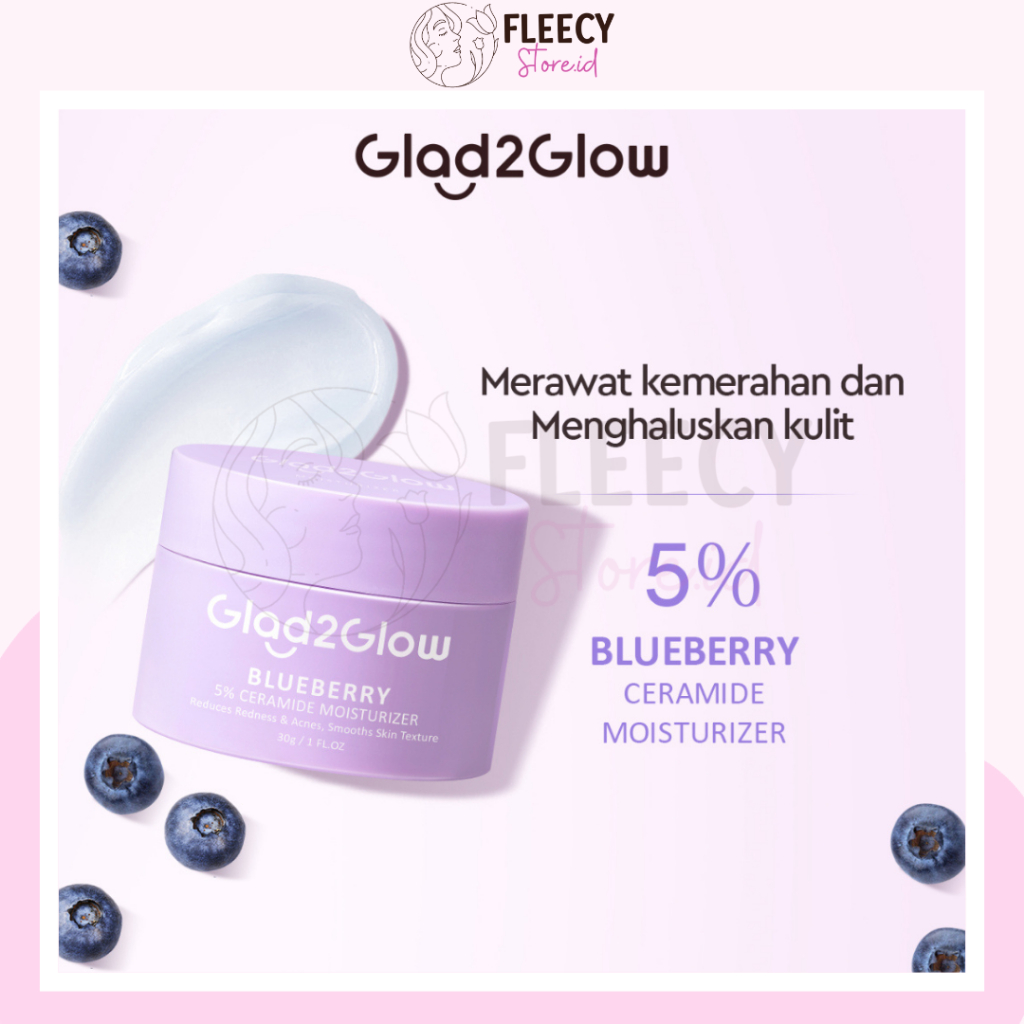 Jual Glad2glow Blueberry Ceramide Low Ph Gel Cleanser Light Sunscreen Spf50 Pa Centella