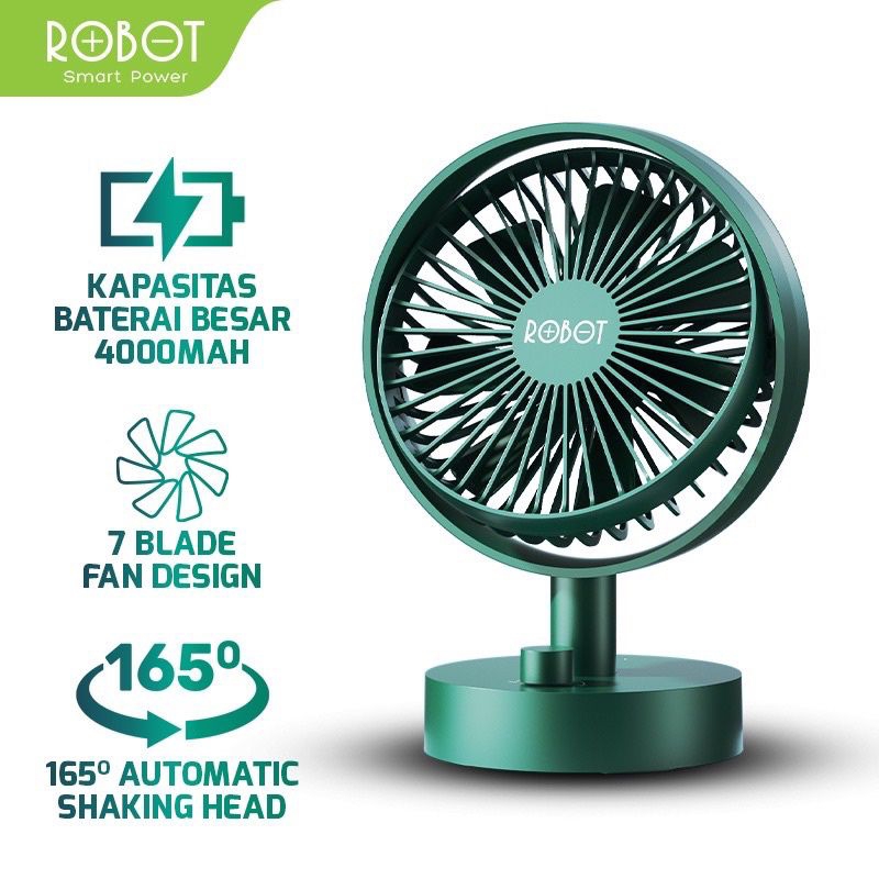 Jual ROBOT RT-BF18 Plus Kipas Angin Portable Berputar Otomatis Desktop ...
