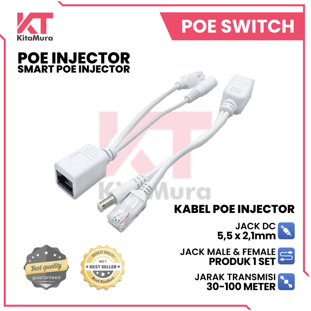 Jual POE Injector Sepasang Male Female || Smart POE Injector | Shopee ...