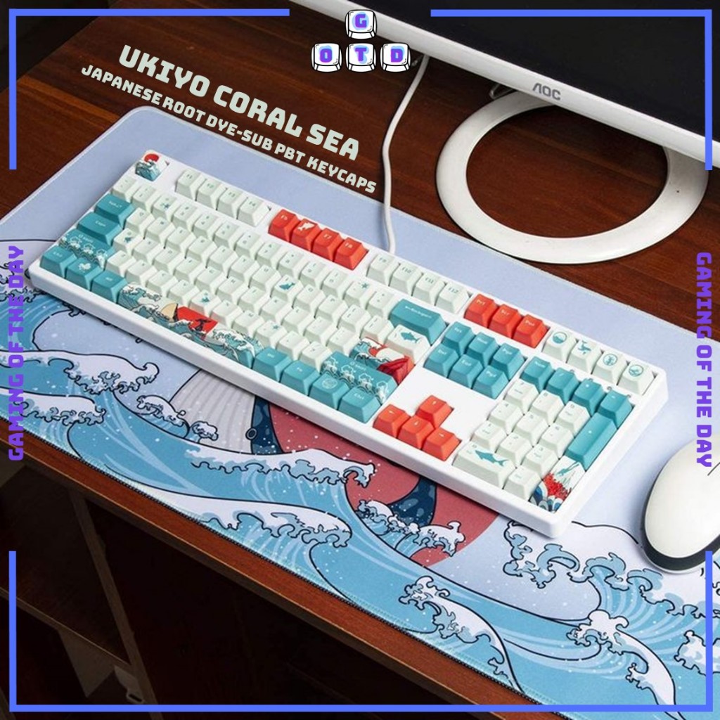 Jual Ukiyo Coral Sea Japanese Root Keycap Keycaps by GOTD OEM PBT ...