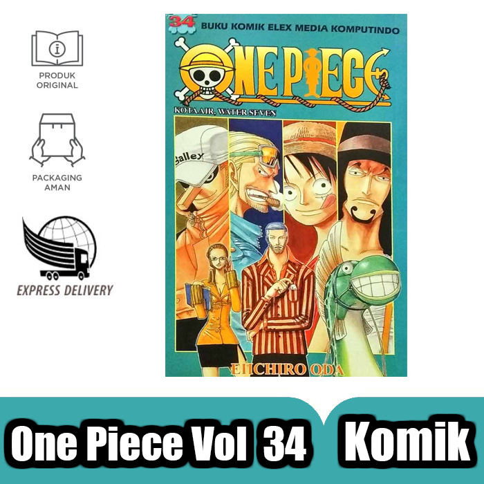 Jual Komik One Piece Volume 34 (Tahun 2004) Ori Segel - by Eiichiro Oda ...