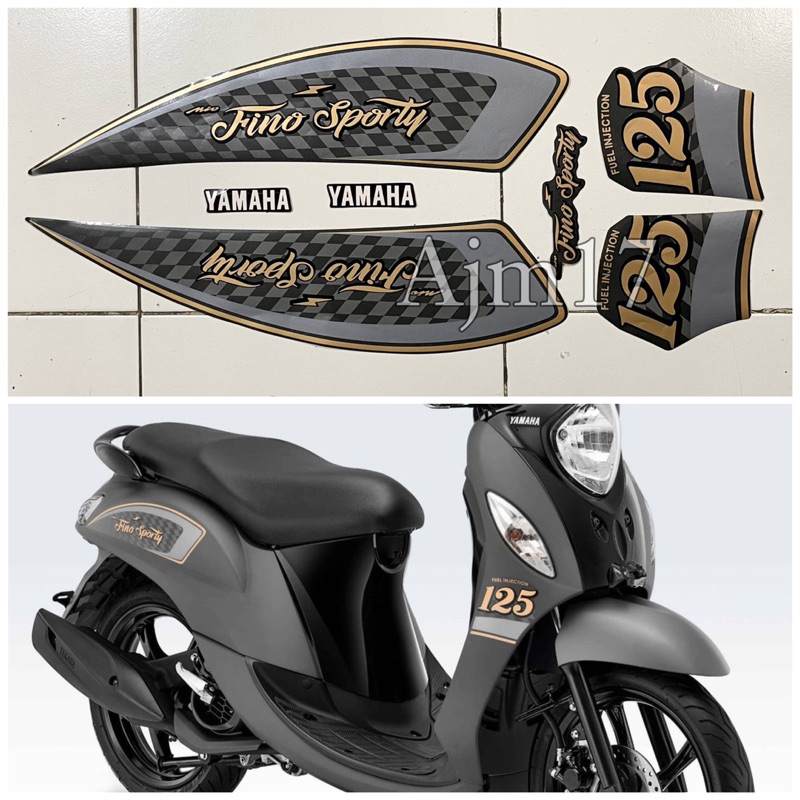 Jual Stiker Striping Fino 2021 2022 Abu Retro Grey Shopee Indonesia