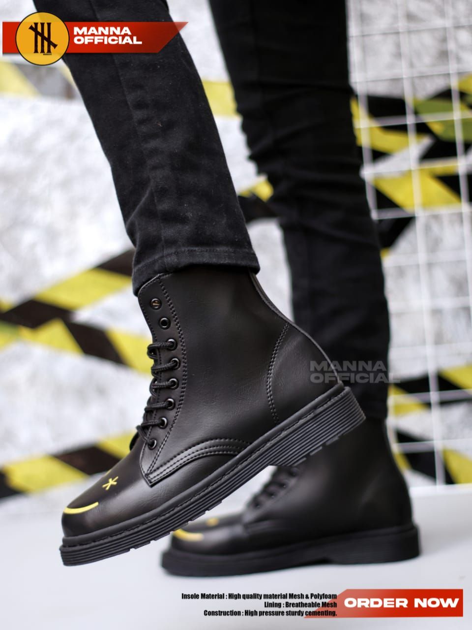 Jual Sepatu Formal Boots Smiley Docmart Pantofel Kerja Pria Wanita ...
