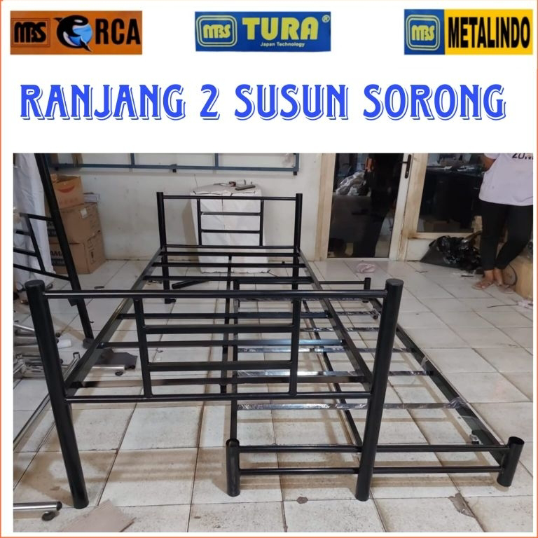 Jual Ranjang 2 Susun Ranjang Besi Tingkat Bunk Bed Tempat Tidur Tingkat ...