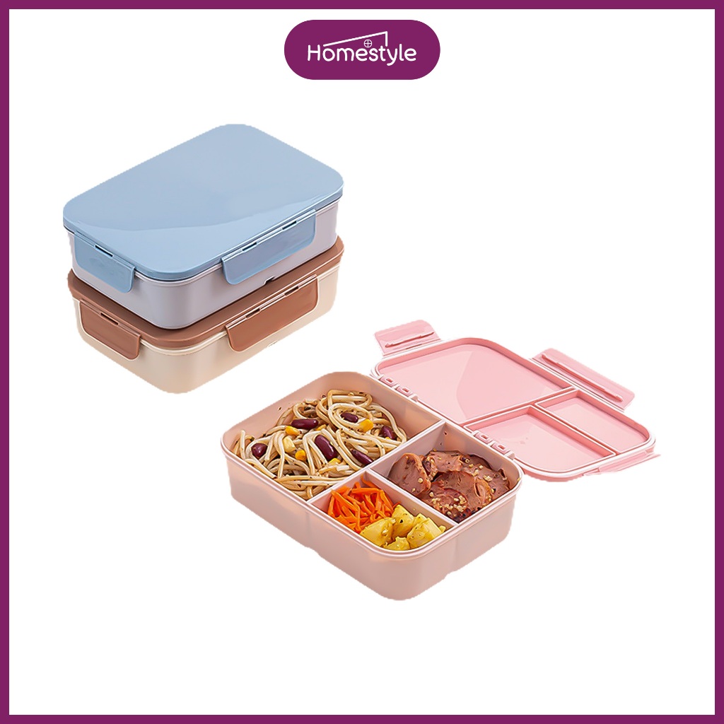 Bento Box Kids 1.3ML Lunch Box Kids with Sauce Container & Cutlery