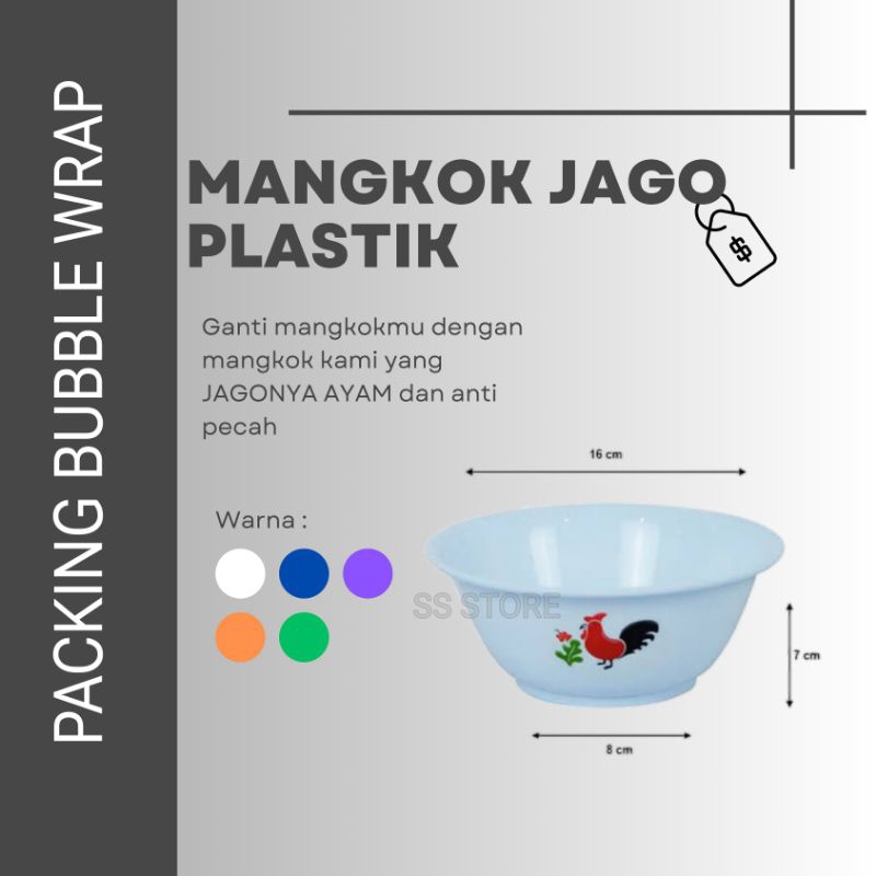 Jual Mangkok Jago Plastik [paket Hemat] Mangkok Plastik Jago