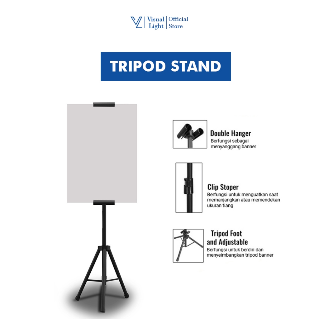 Jual Tripod Stand Banner Tiang Promosi 2 Sisi Standing Banner Shopee Indonesia 6971