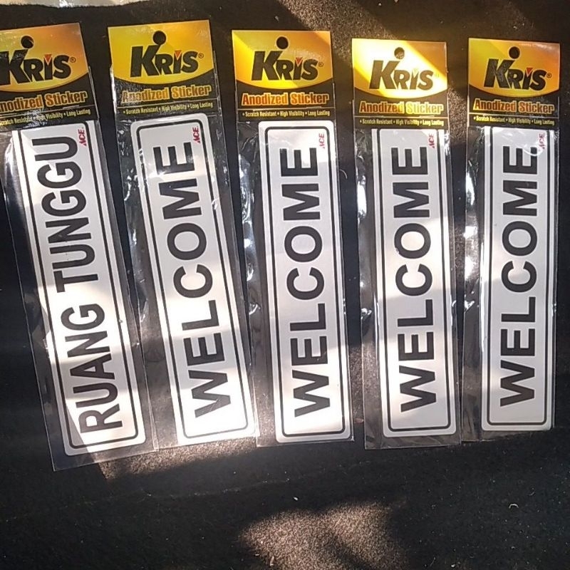 Jual stiker sticker alumunium welcome ruang tunggu ace krisbow | Shopee ...