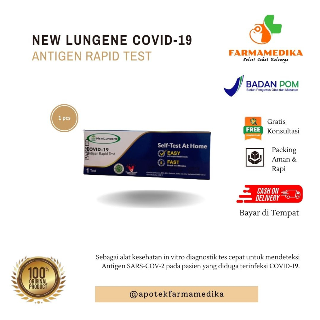 Jual NEW LUNGENE COVID-19 ANTIGEN RAPID TEST 1 PCS | Shopee Indonesia