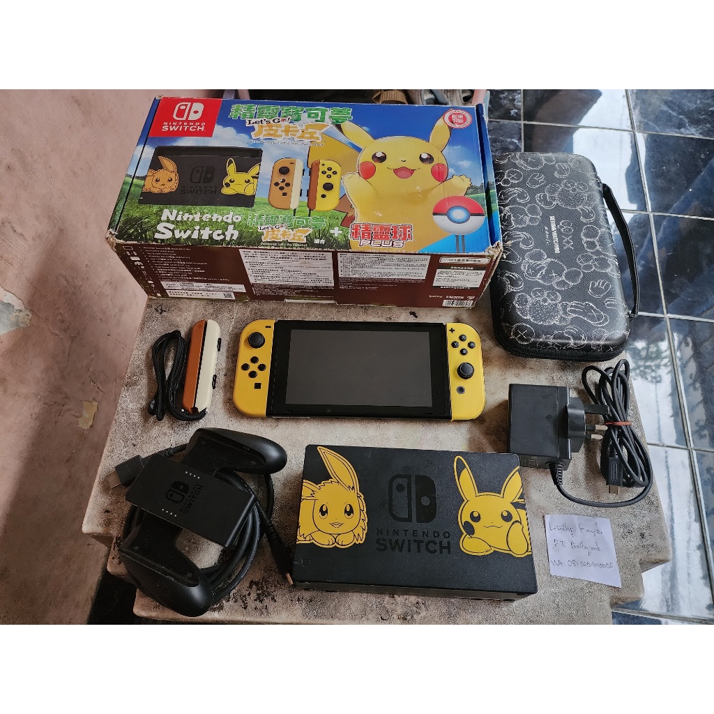 Jual Nintendo Switch Pokemon Lets Go Pikachu Limited Edition Fullset 01 Shopee Indonesia 5401