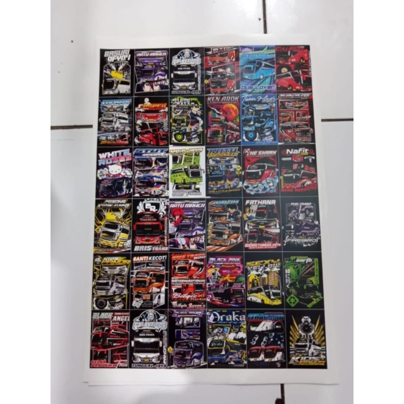 Jual STIKER BUS BASURI 36 KOTAK / STIKER BUS BASURI VIRAL | Shopee ...