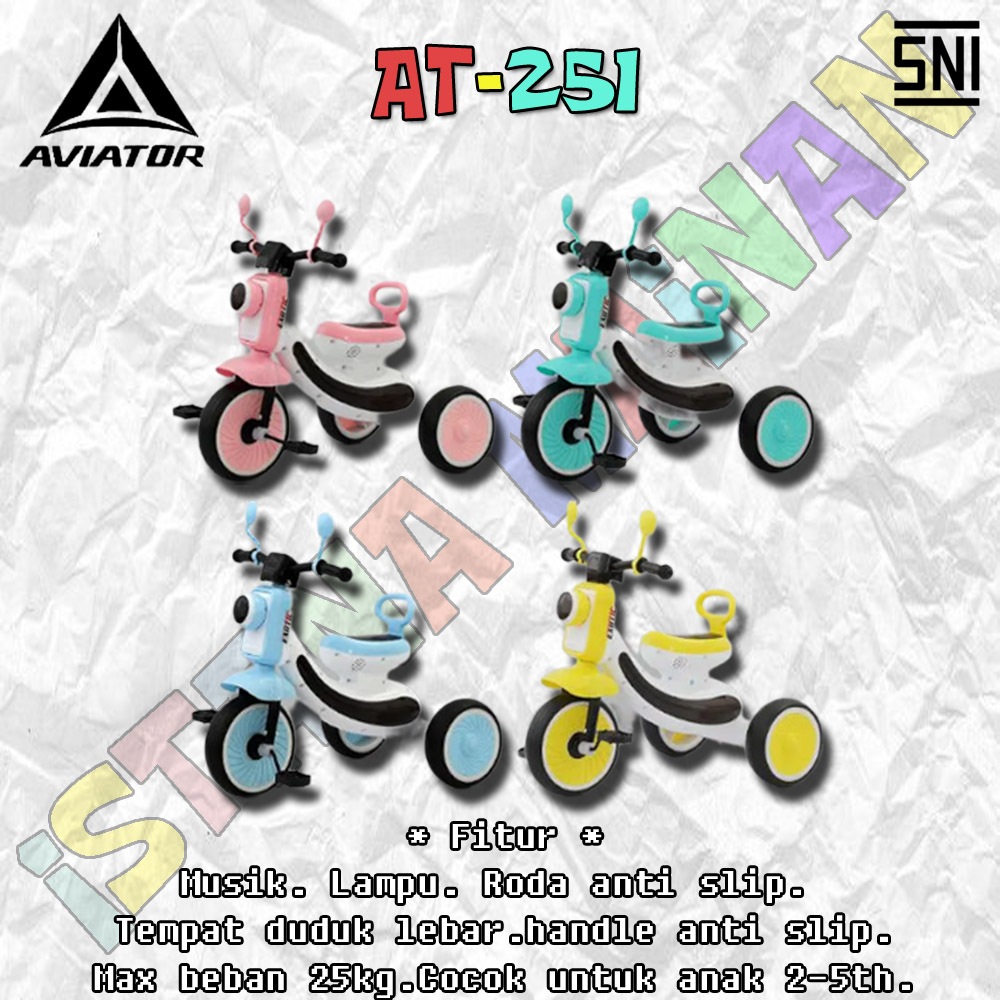 Jual AVIATOR AT 251 SEPEDA ANAK RODA TIGA AVIATOR AT 251 ( MUSIK ...