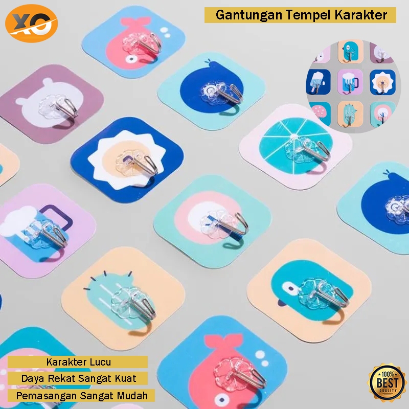 Jual Gantungan Tempel Dinding Karakter Sticker Hook Kuat Stiker ...