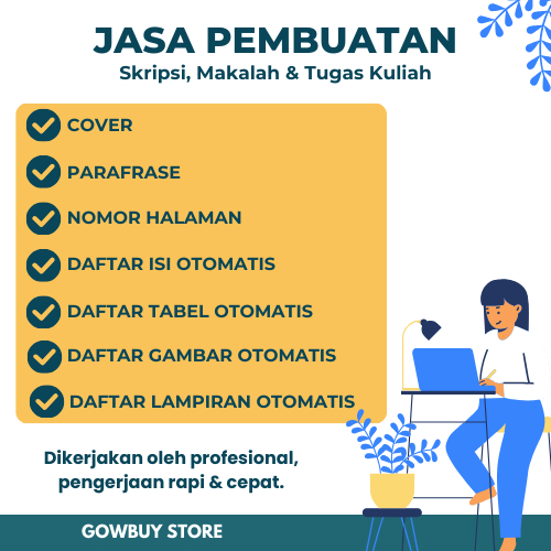 Jual Jasa Merapikan Halaman Daftar Isi Daftar Tabel Daftar