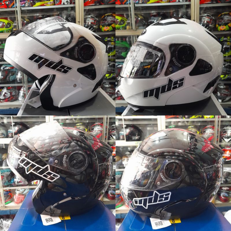 Jual HELM MDS PRO RIDER MODULAR double visor original 100% | Shopee ...