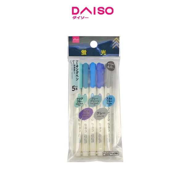 Jual Daiso Marker Pen 5 pcs. Cool Colors Shopee Indonesia