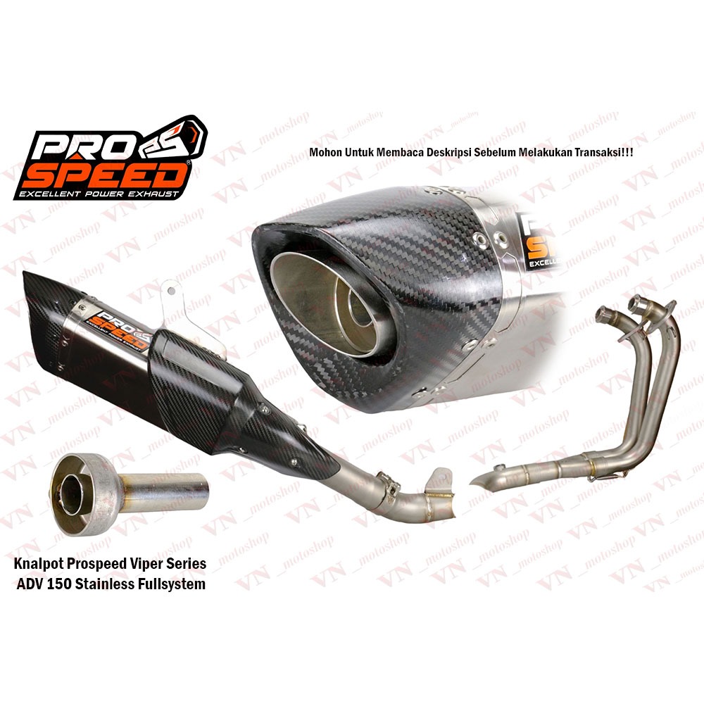 Jual Knalpot Prospeed Viper Series Adv Nmax Stainless Fullsystem Shopee Indonesia