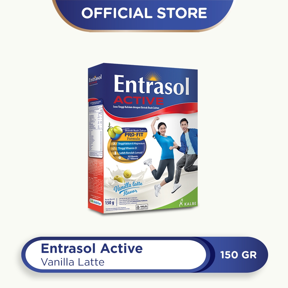 Jual ENTRASOL ACTIVE VANILLA LATTE 150 G | Shopee Indonesia