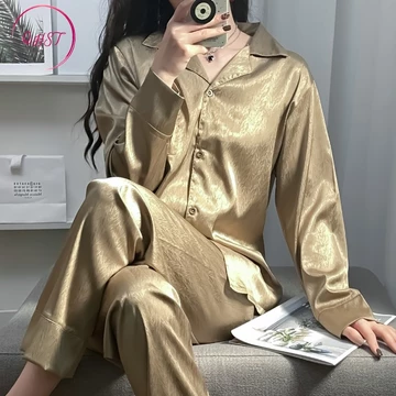 QHST Piyama Satin Baju Tidur Wanita Setelan Import Piyama Wanita Baju Tidur Cewek