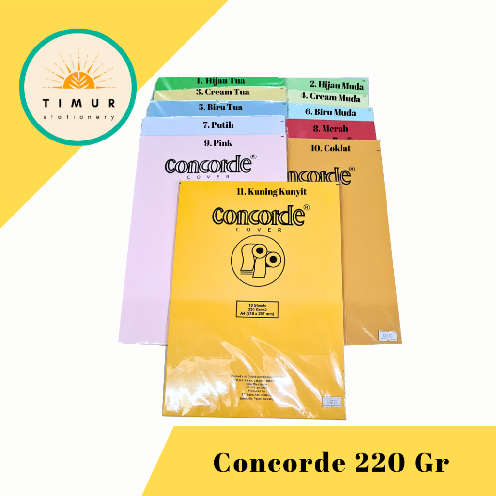 Jual Kertas Concorde 220 Gr A4 Kertas Sertifikat Brief Card