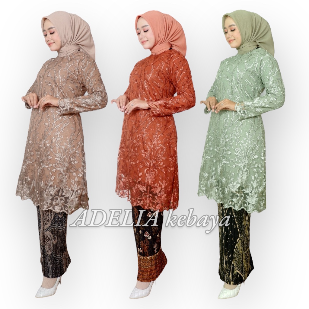 Jual Cod Setelan Kebaya Tunik Melayu Tunik Kebaya Modern Outfit