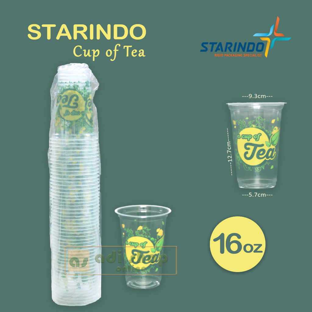 Jual Gelas Plastik Motif Teh 16 Oz Cup Of Tea Pp Starindo 7gr 1 Sloptoros Isi 50pcs Shopee 8835