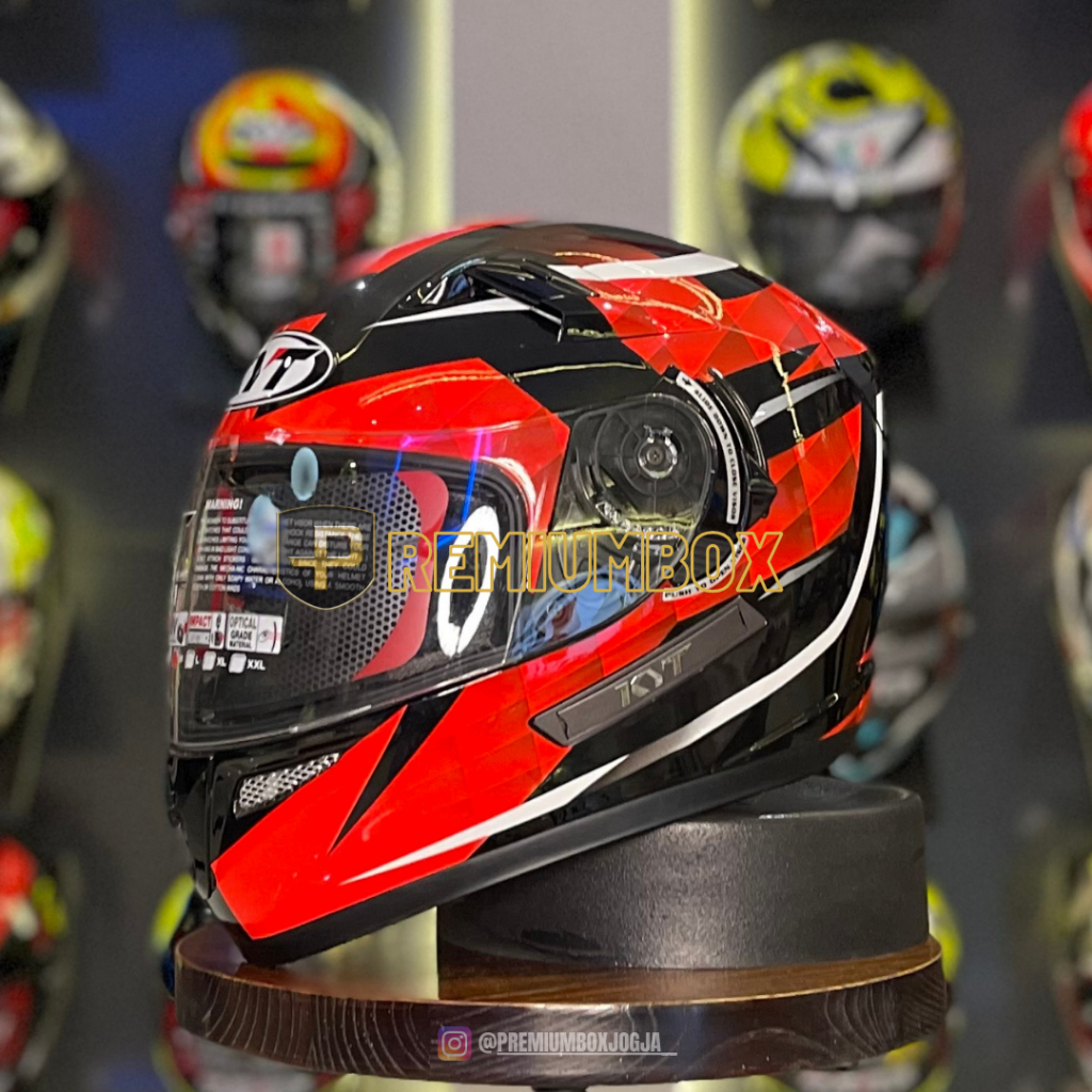 Jual Helm Kyt K Rider Diamond Black Red Kyt K Rider Diamond Black Red Helm Full Face Merah