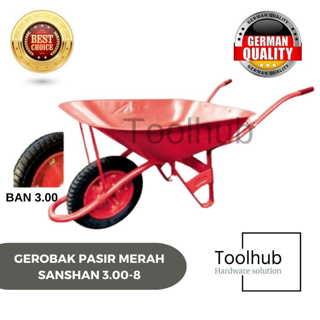 Jual Gerobak Pasir Plat Merah Sanshan Gerobak Sorong Angkong