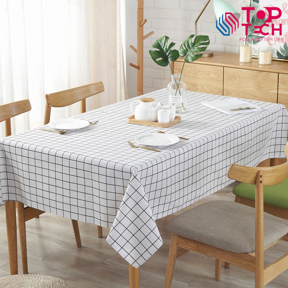 Jual Toptech Taplak Meja Anti Air Motif Kotak Kotak 137 X 90 Cm Table Cloth Alas Meja 3111