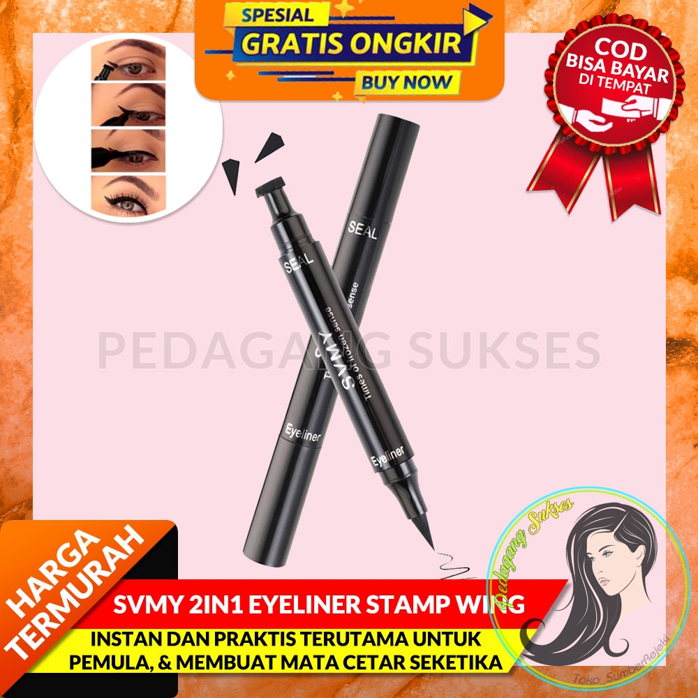 Jual [TERMURAH] SVMY 2in1 Eyeliner Stamp Wing Eyeliner Liquid