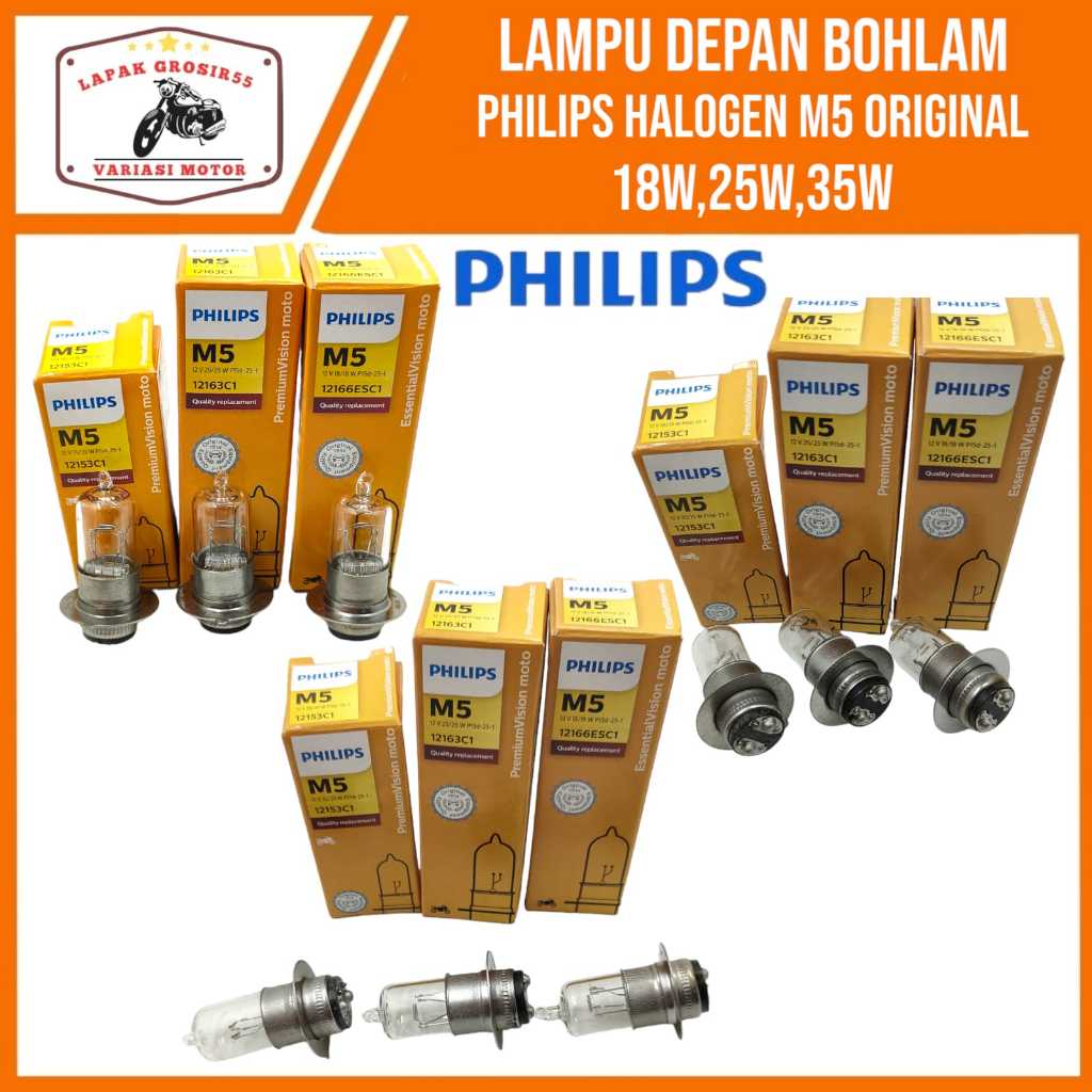 Jual Bohlam Lampu Depan Motor Philips Lampu Halogen Philips Warna