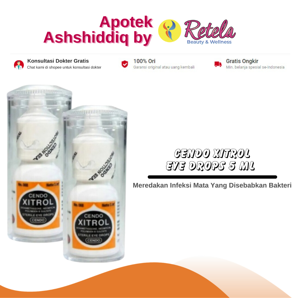 Jual Cendo Xitrol Eye Drops 5 Ml / Meredakan Infeksi Mata Yang ...