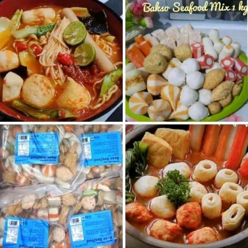 Jual Aneka Baso Seafood Mix Bakso Steamboat 1kg Shopee Indonesia