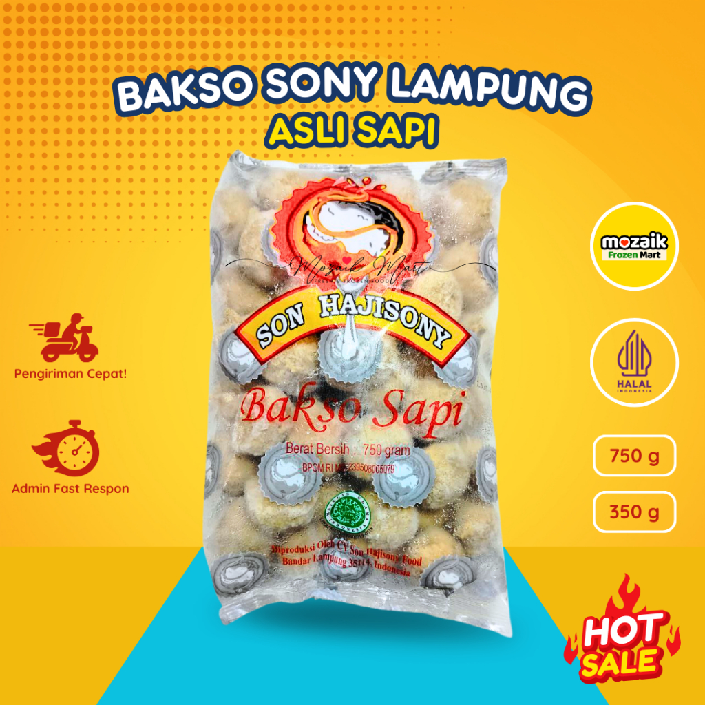 Jual Bakso Sony Lampung Asli Original Sapi 750gr Free Bumbu Bakso