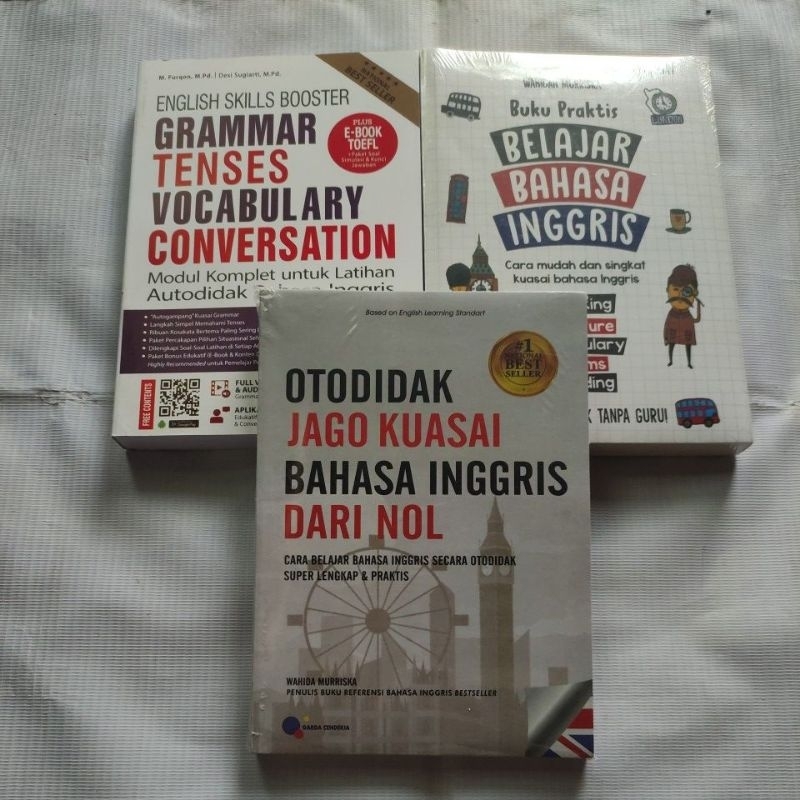 Jual Paket Grammar Tenses + Otodidak Kuasai Bahasa Inggris + Buku ...