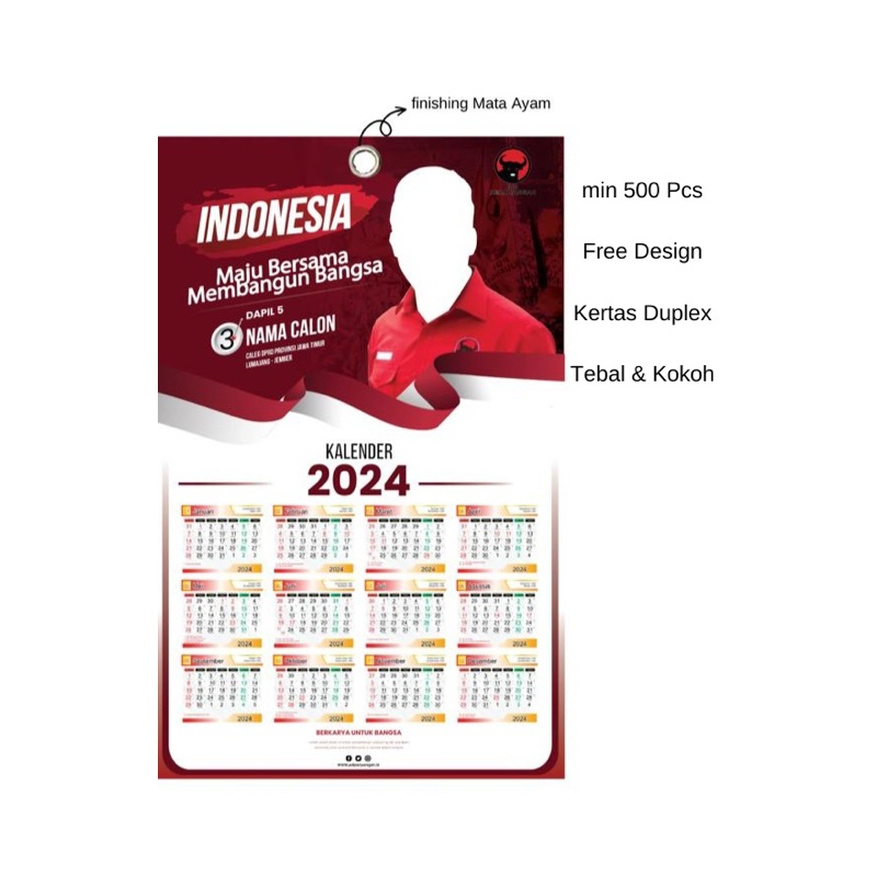 Jual Kalender Caleg Pemilu 2024 Qty 500 Shopee Indonesia