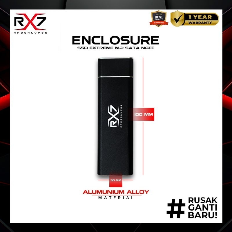 Jual CASING SSD / ENCLOUSURE RX7 M2 NGFF SATA USB3.0 - SSD ENCLOSURE ...