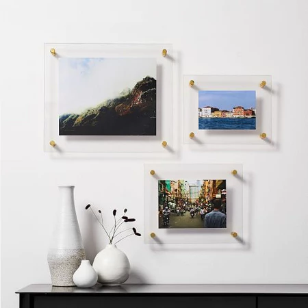 Akrilik Acrylic Wall Frame Dinding Ukuran A3 A4 A5 Ketebalan 2mm + 2mm