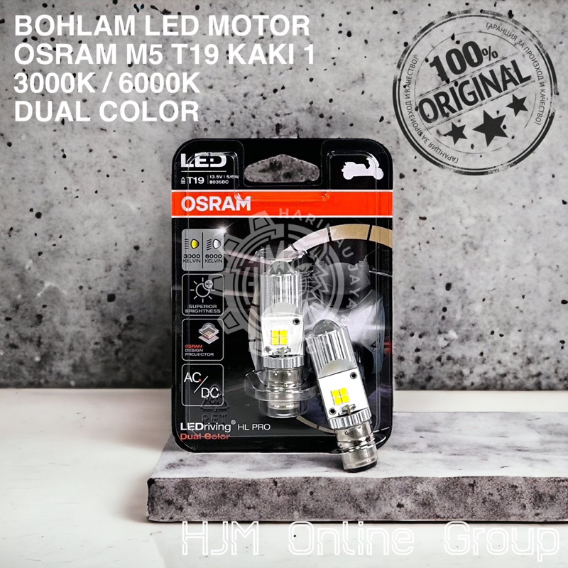 Jual BOHLAM LAMPU MOTOR LED M5 T19 KAKI 1 DUAL COLOR 2 WARNA OSRAM