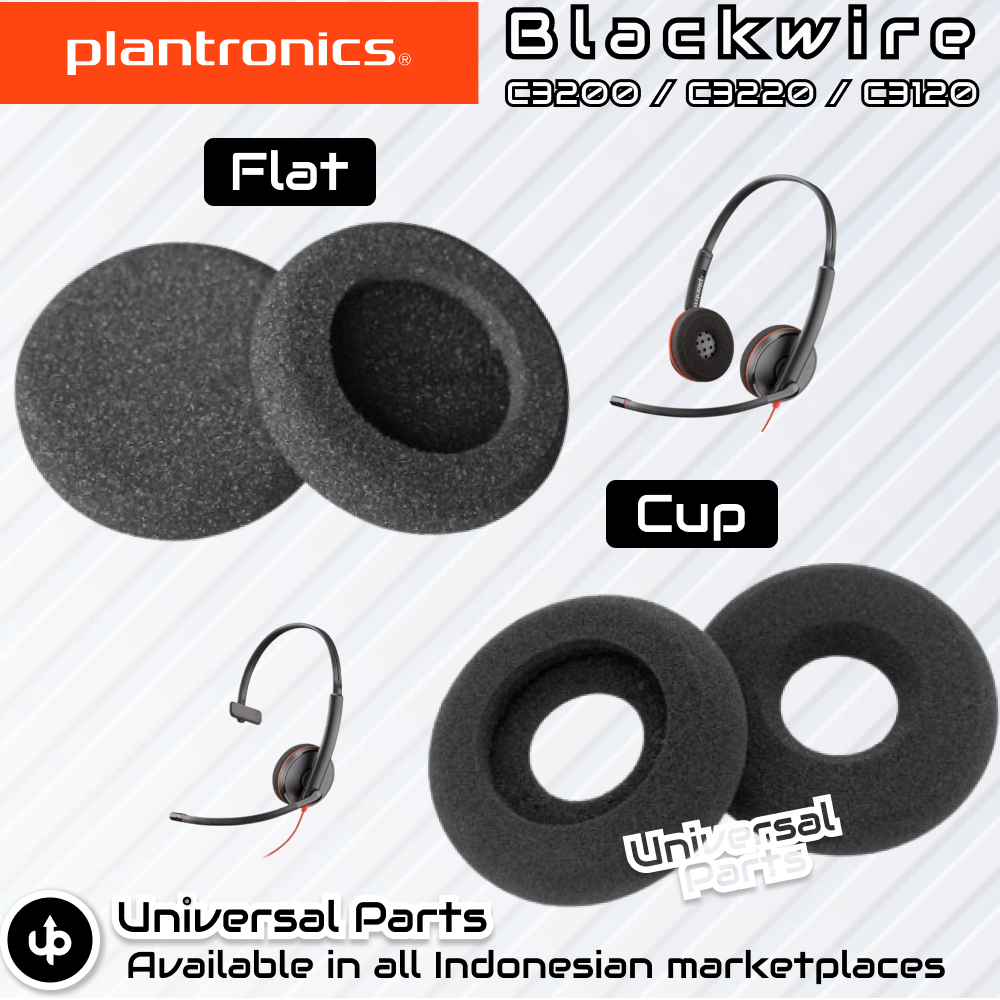 Jual Busa Foam Plantronics Blackwire C3200 C3220 C3120 Spons Earpad Earcup Ear Pad Cup