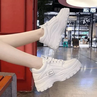 Sepatu Putih Wanita Sneakers Korea Casual Kekinian