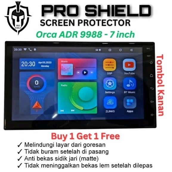 Jual Anti gores head unit android tombol kanan 7 inch | Shopee Indonesia