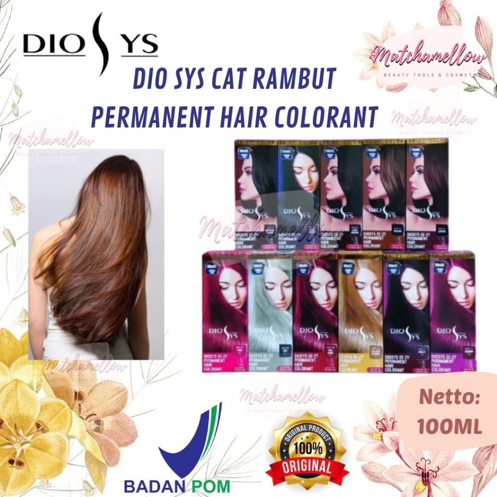 Jual MATCHA DIO SYS CAT RAMBUT- PERMANENT HAIR COLORANT 100 ML | Shopee ...