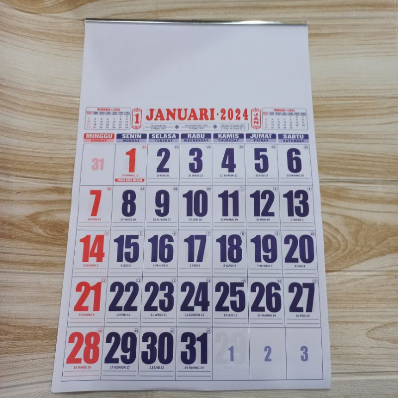 Jual Kalender Kerja Medium Umum ( Bo ) 2024 