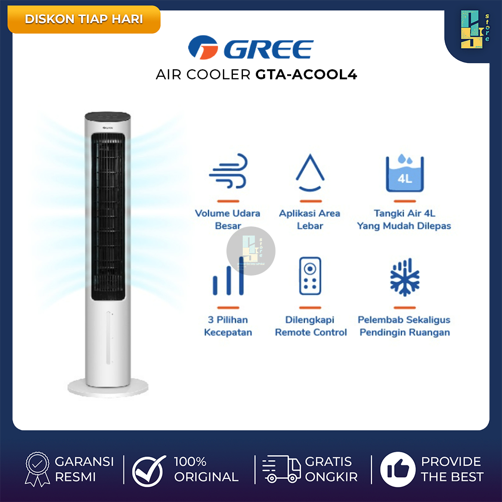 Jual GREE Tower Fan Air Cooler dengan Generator Anion Penyejuk