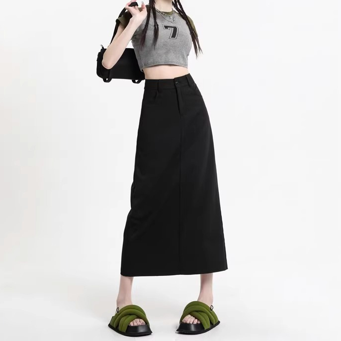 Jual Alice Rok-Highwaist Rok Jeans Wanita / Kekinian Fashion Split ...