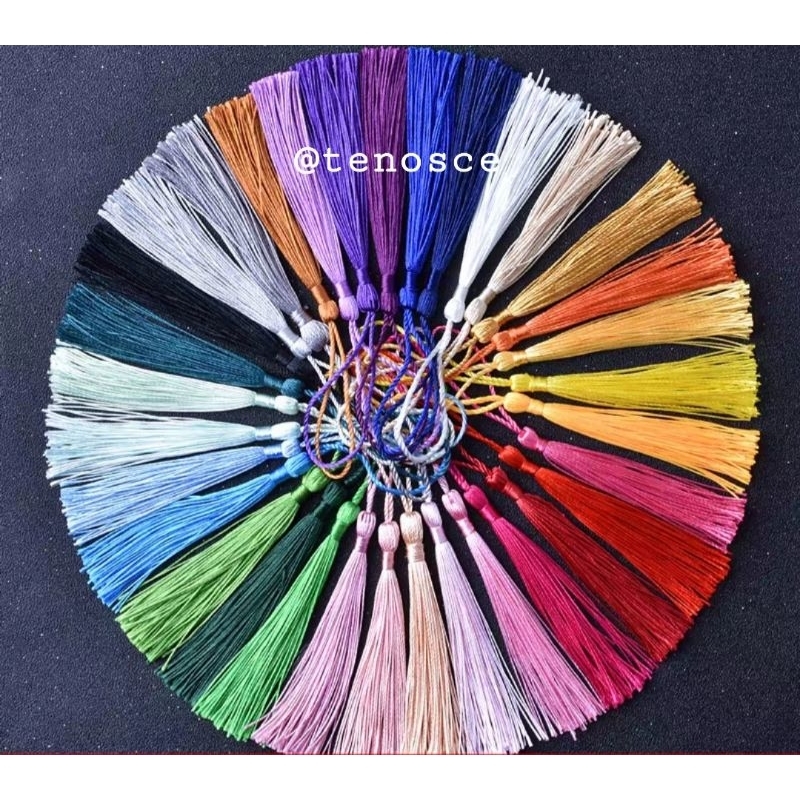 Jual 50pcs Tassel Tasel Gantung 16cm Merah Hijau Hang Tag Hiasan Rumbai ...